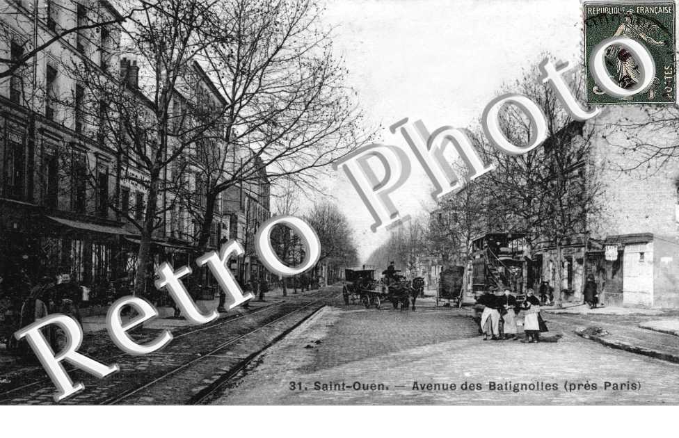 agrandissement carte postale Avenue des Batignolles 93 SAINT OUEN