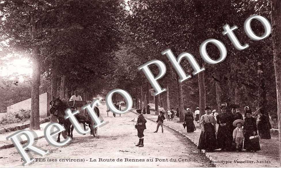 la route de Rennes au pont du cens.
