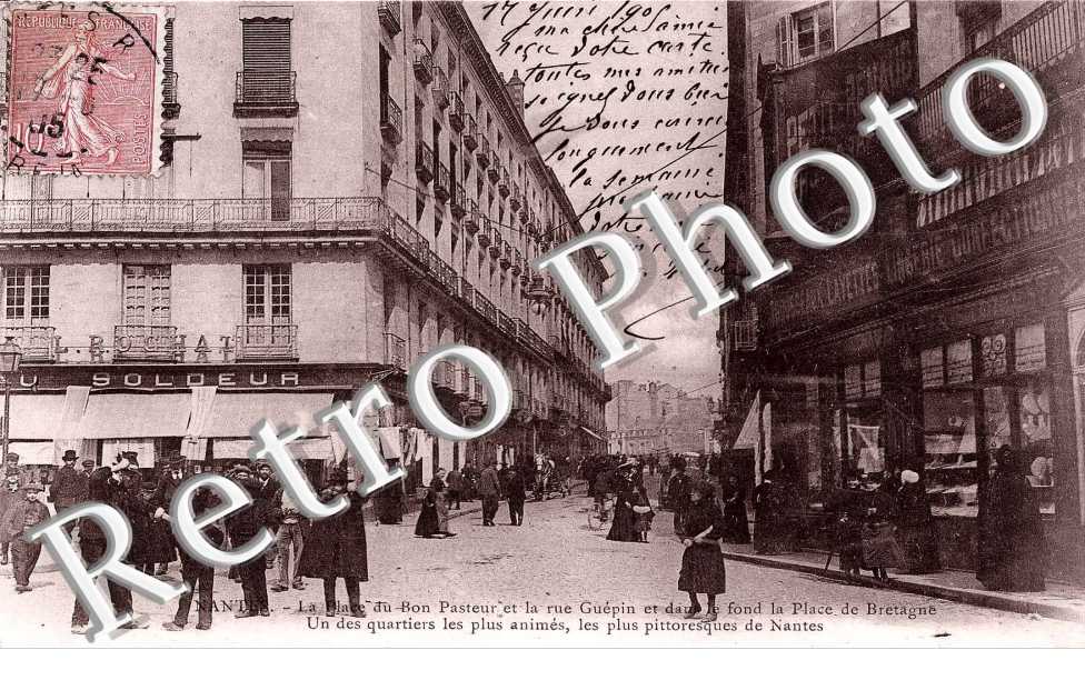 la Place du Bon Pasteur et la rue Guepin