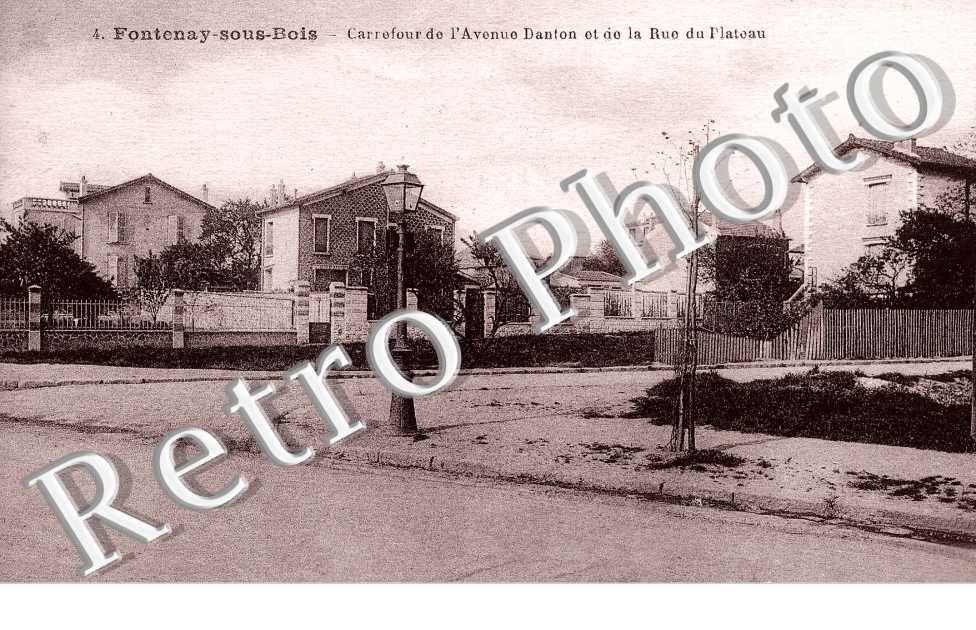 Carrefour de l'avenu de Danton et de la rue du Plateau