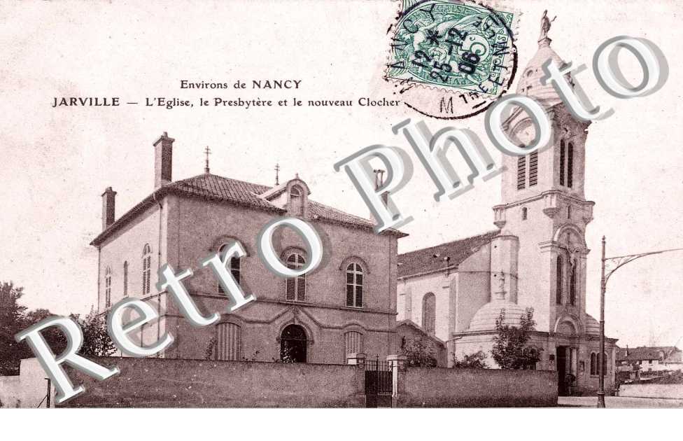 l'eglise, le presbytere et le nouveau clocher