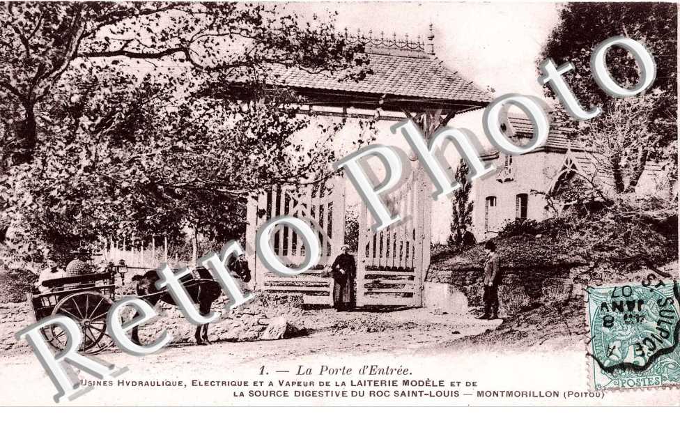Usine hydraulique, electrique et a vapeur de la Laiterie Modele de la Source Digestive du Roc St-Louis - la porte d'entree