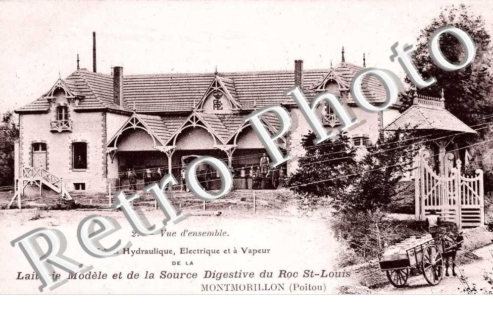 Usine hydraulique, electrique et a vapeur de la Laiterie Modele de la Source Digestive du Roc St-Louis - vue d'ensemble