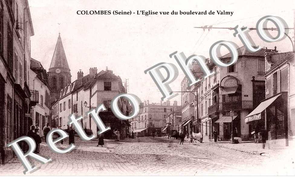 L&#039;eglise vue du boulevard de Valmy