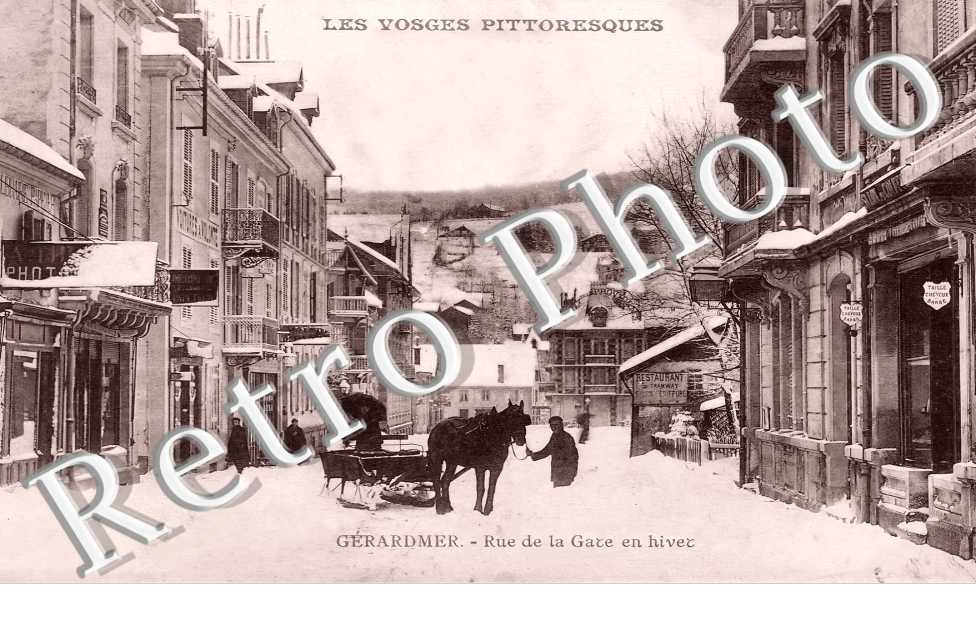 rue de la gare en hiver