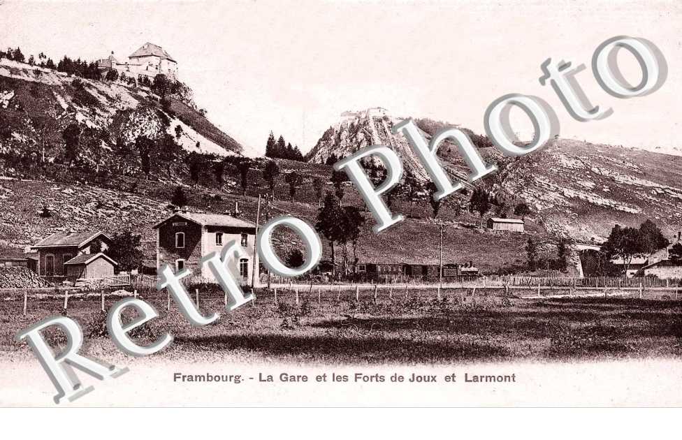 le frambourg. la gare et les forts de joux et larmont