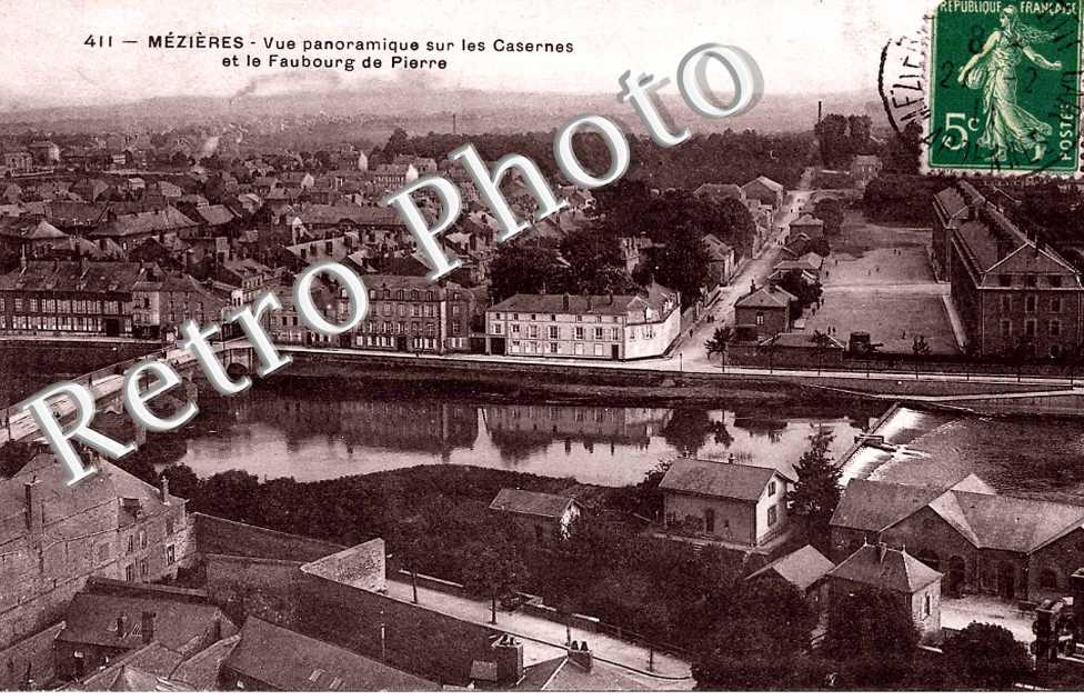 vue panoramique sur les casernes et le faubourg de Pierre