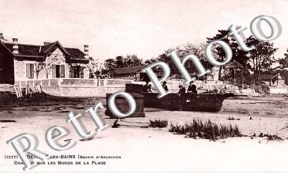 Chalets sur les bords de la plage