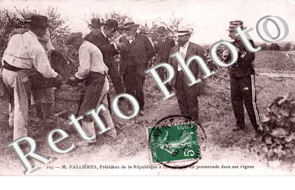M. Fallieres dans ses vignes