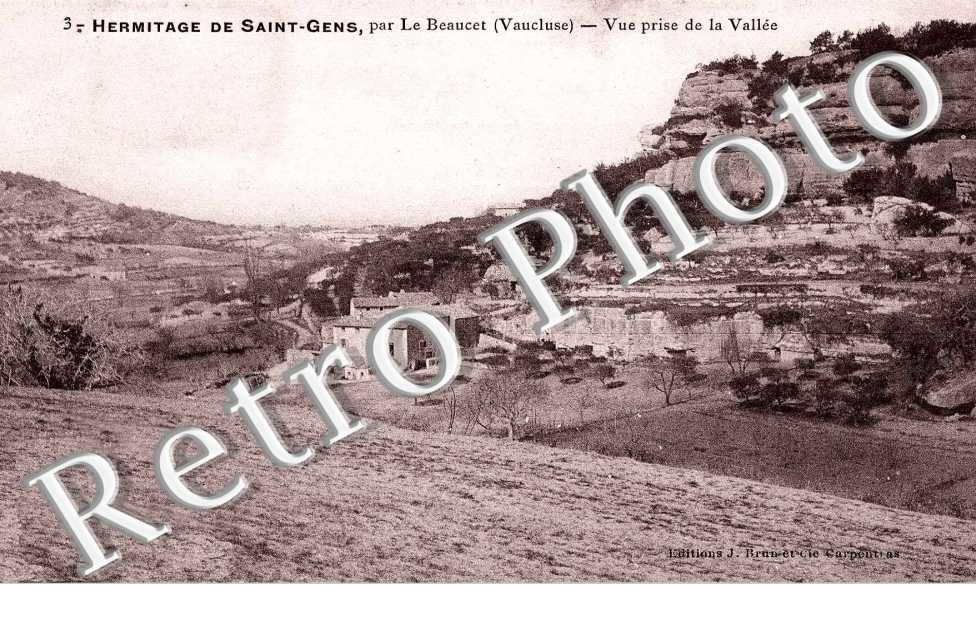 hermitage de Saint Gens, vue prise de la vallee