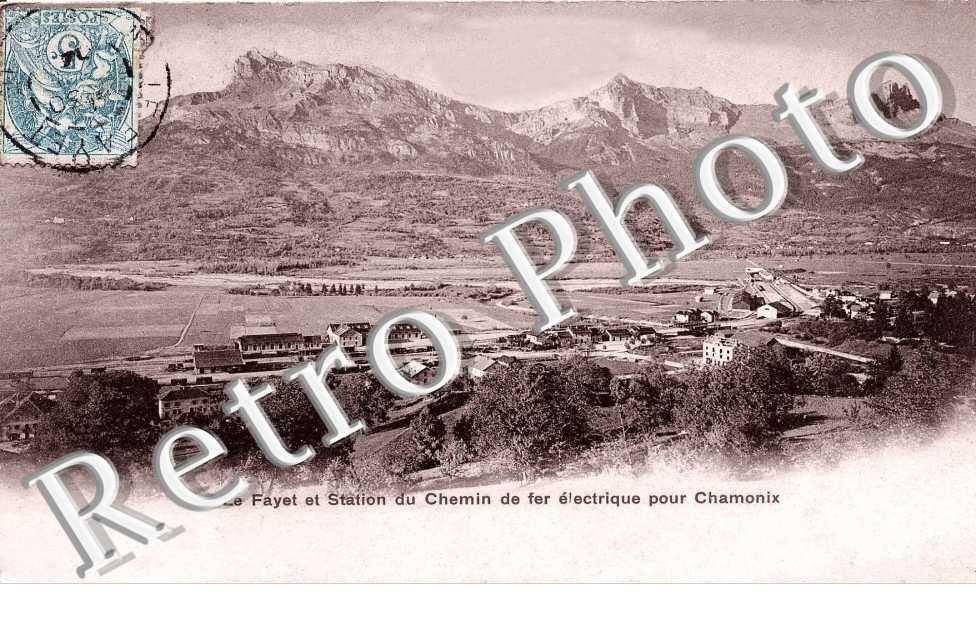 Le Fayet. Vue generale et Station du Chemin de fer