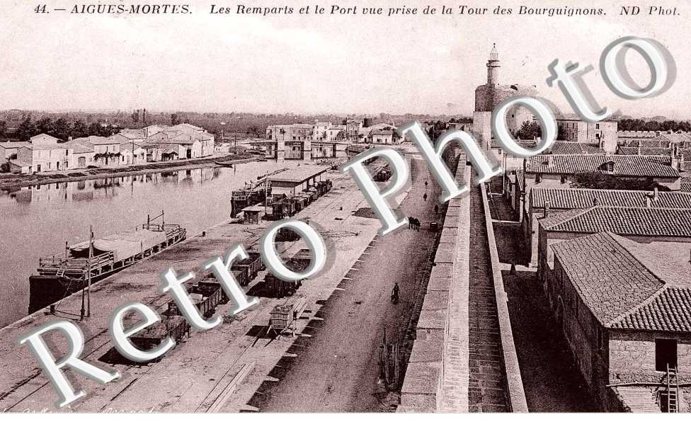 les remparts et le port vue prise de la tour des Bourguignons