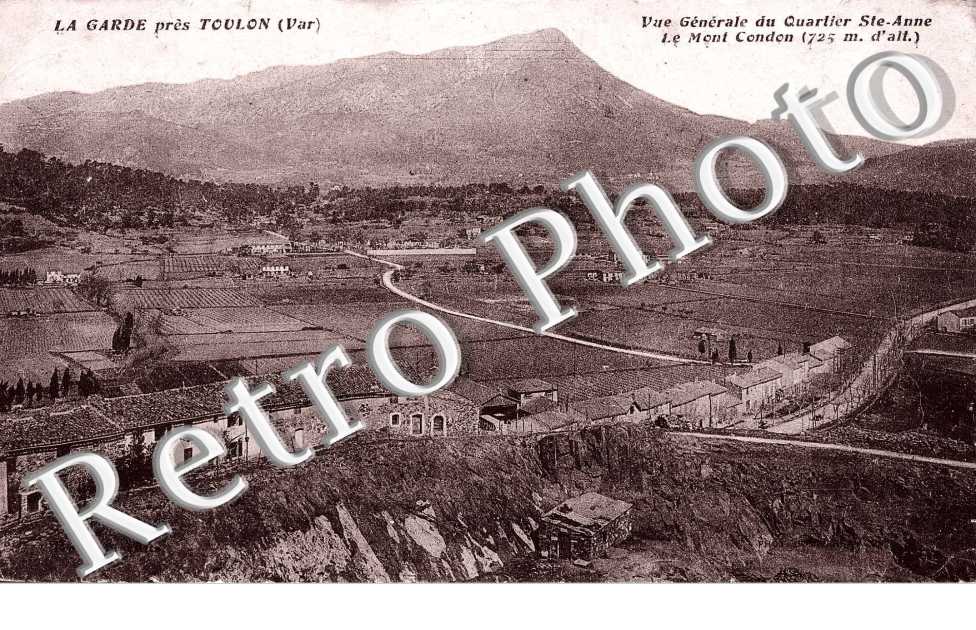 vue generale du Quartier Sainte Anne et le Mont Condon