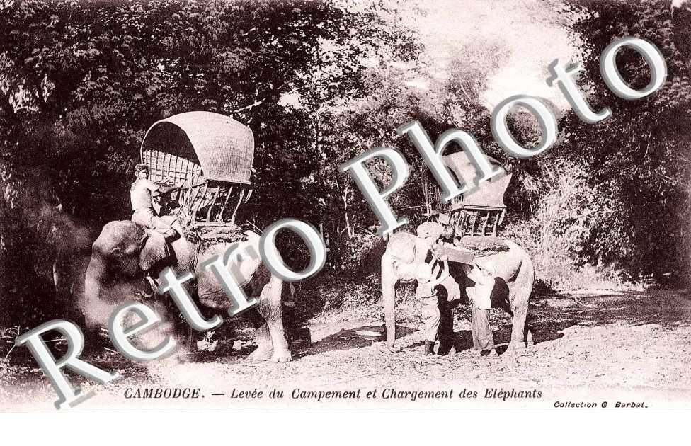 Levee du Campement et Chargement des elephants