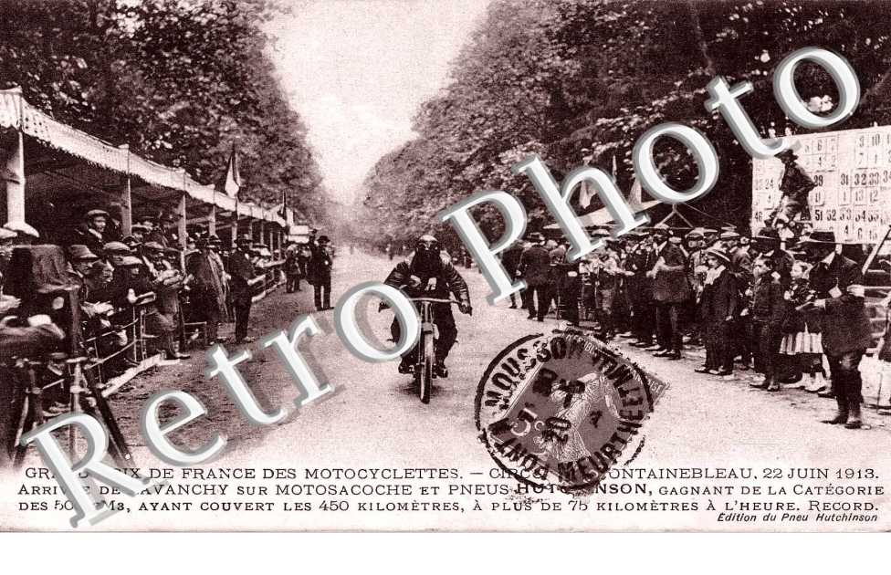 Grand prix de France des motocyclettes 22 juin 1913 - Sport - arrivee de Lavanchy