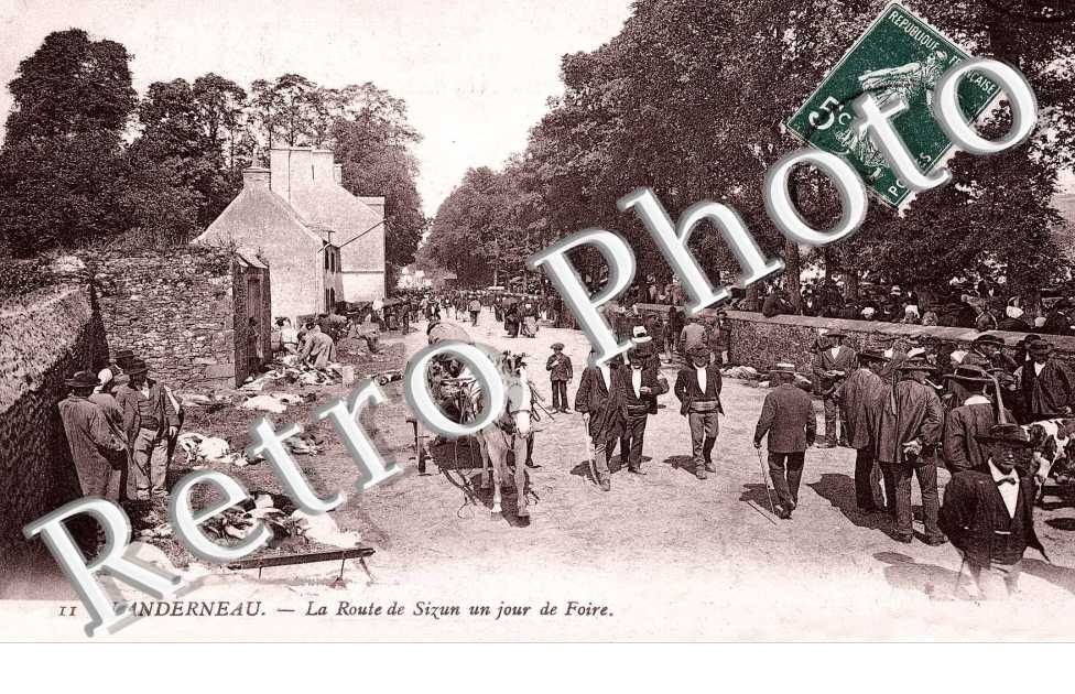 la route de Sizun un jour de foire