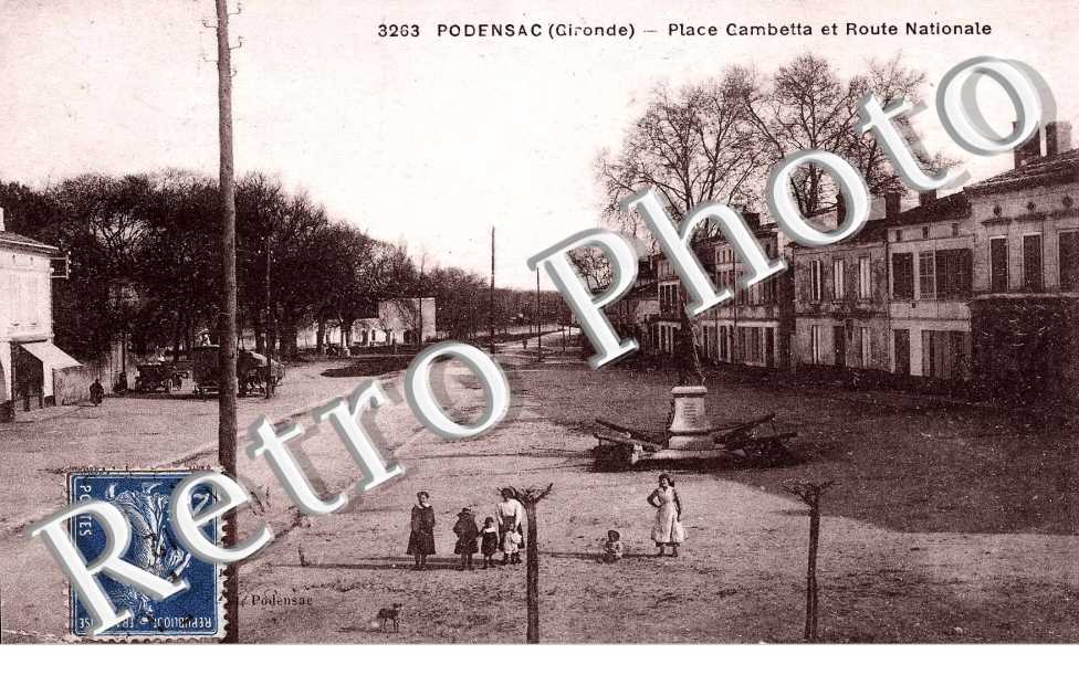 Place Gambetta et route nationale