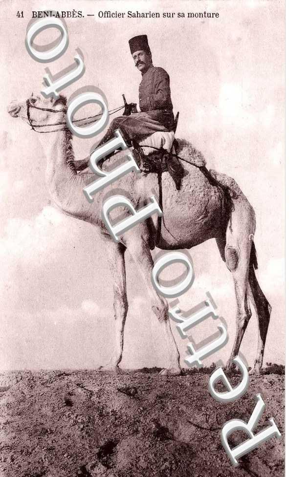 officier saharien sur sa monture