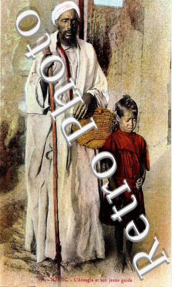 l'aveugle et son jeune guide