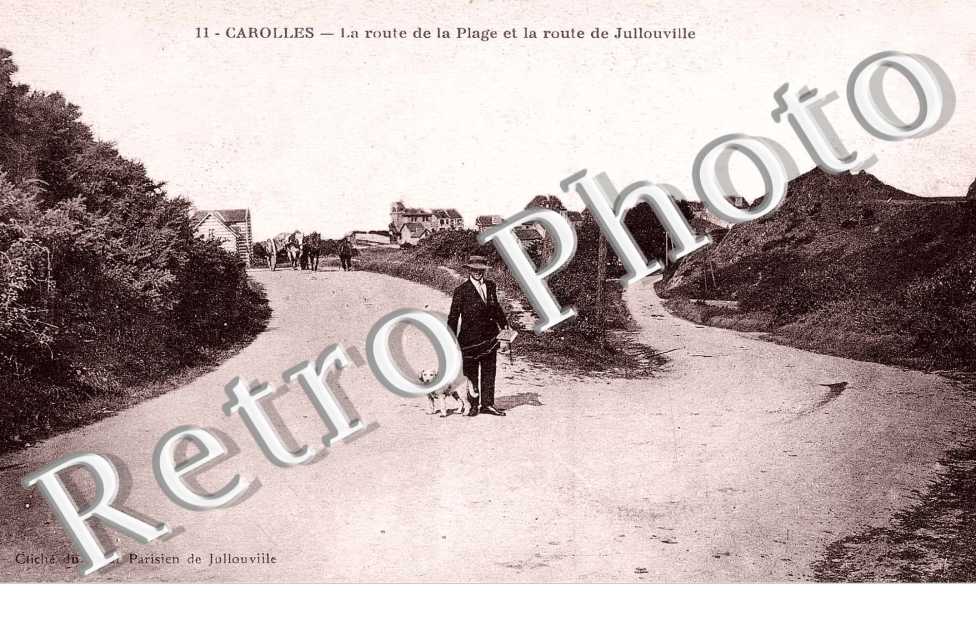 La route de la plage et la route de Jullouville