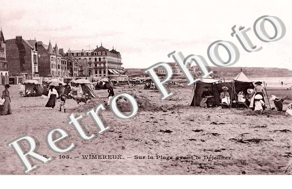 Sur la plage avant le dejeuner