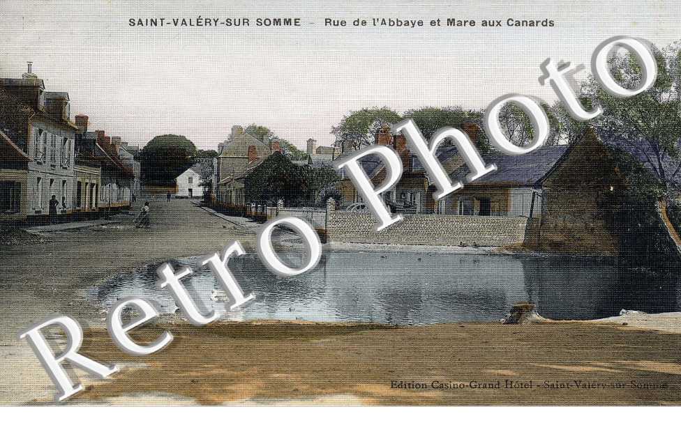 Rue de l&#039;abbaye et mare aux canards (toilee couleur)