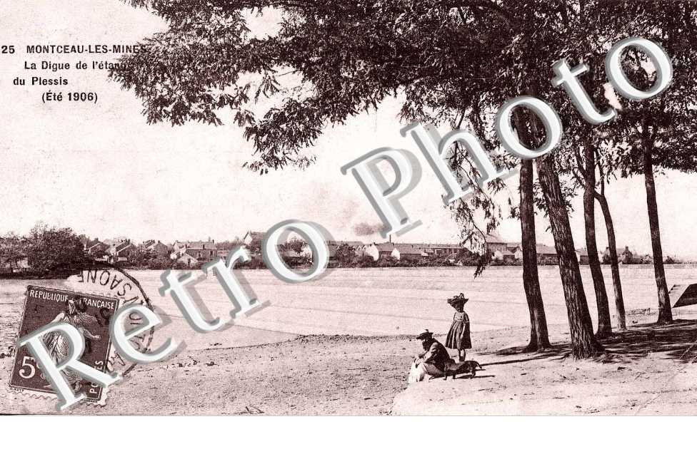 La digue de l&#039;etang du Plessis ete 1906