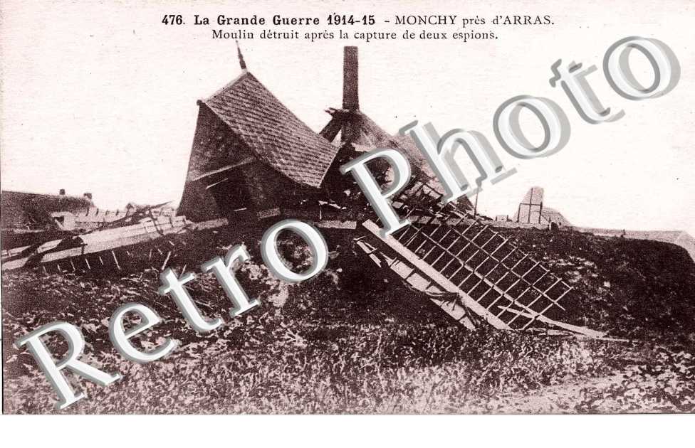 Moulin detruit apres la capture de deux espions