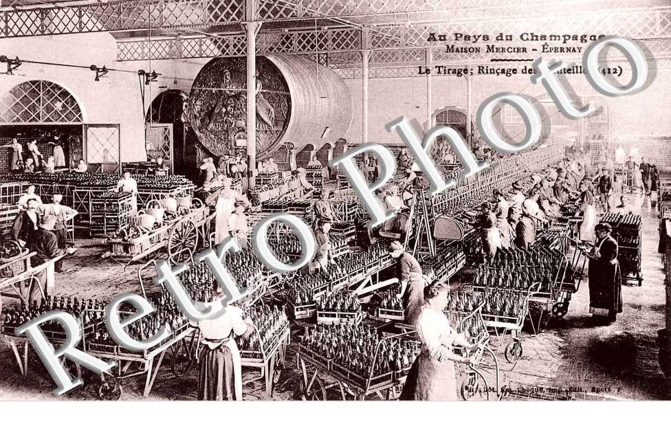 MAISON MERCIER le tirage rincage des bouteilles