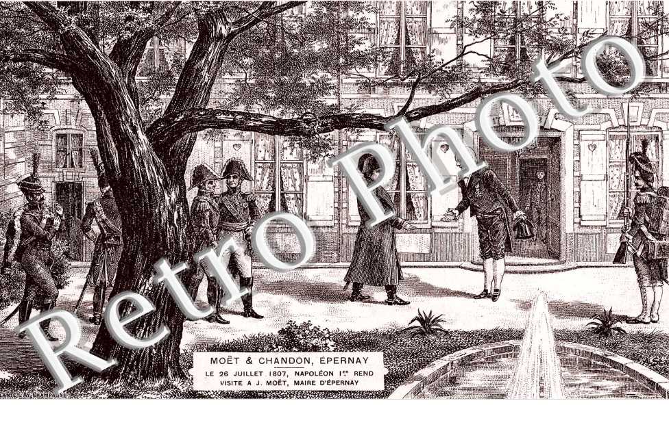 NAPOLEON visitant les caves de Moet et Chandon