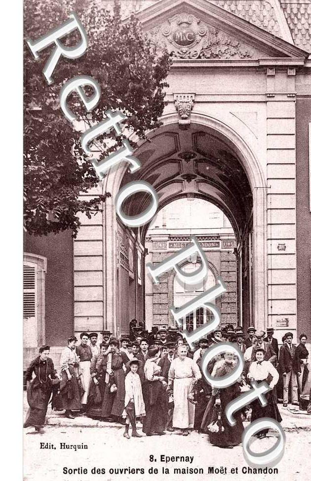 Sortie des ouvriers de la maison Moët et Chandon