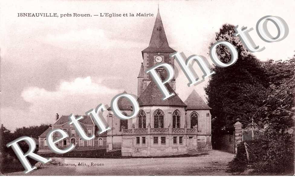 l&#039;église et la mairie (1909)