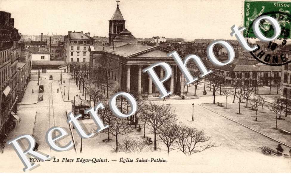 LA PLACE EDGAR QUINET  eglise Saint-Pothin