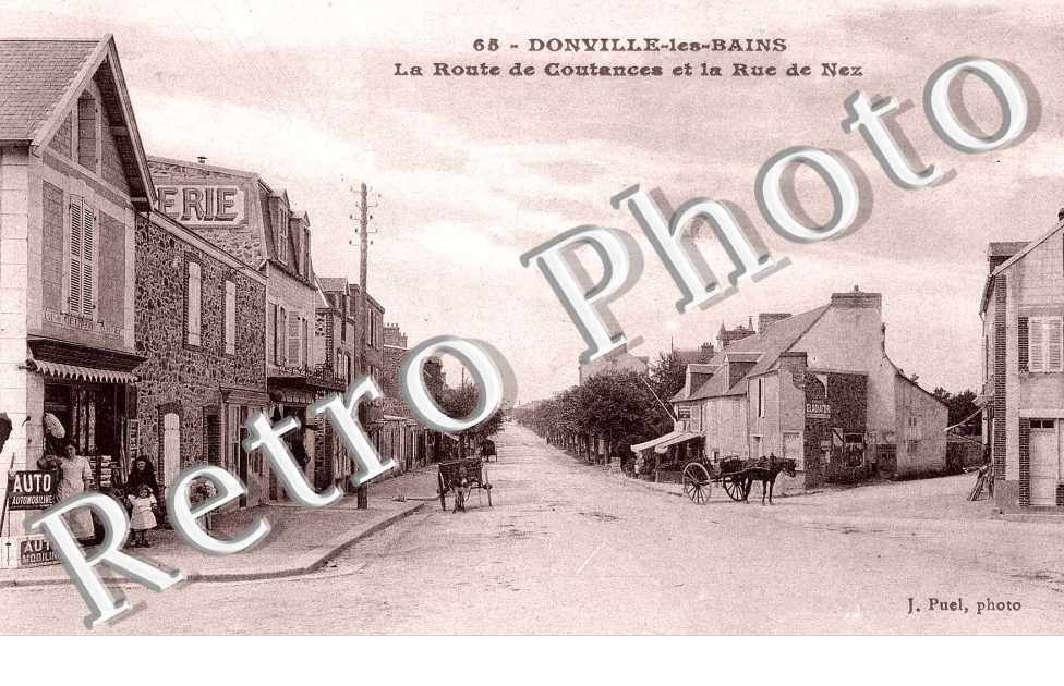 la route de Coutances et la rue de Nez