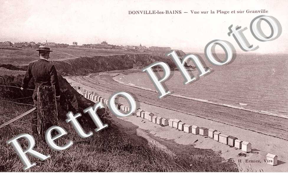 vue sur la plage et sur Granville