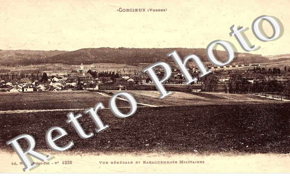 Vue generale et baraquements militaires
