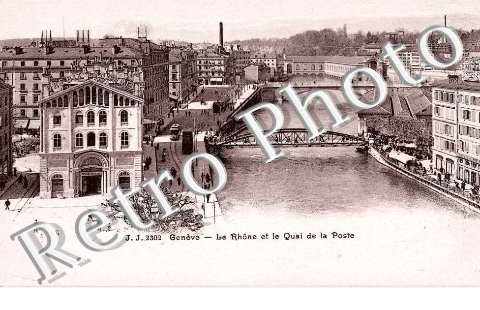 Le Rhone et le quai de la Poste.