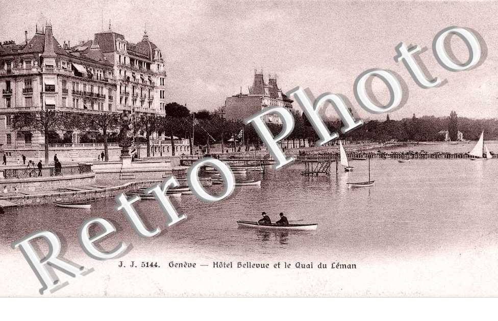 Hotel Bellevue et le quai du Leman.