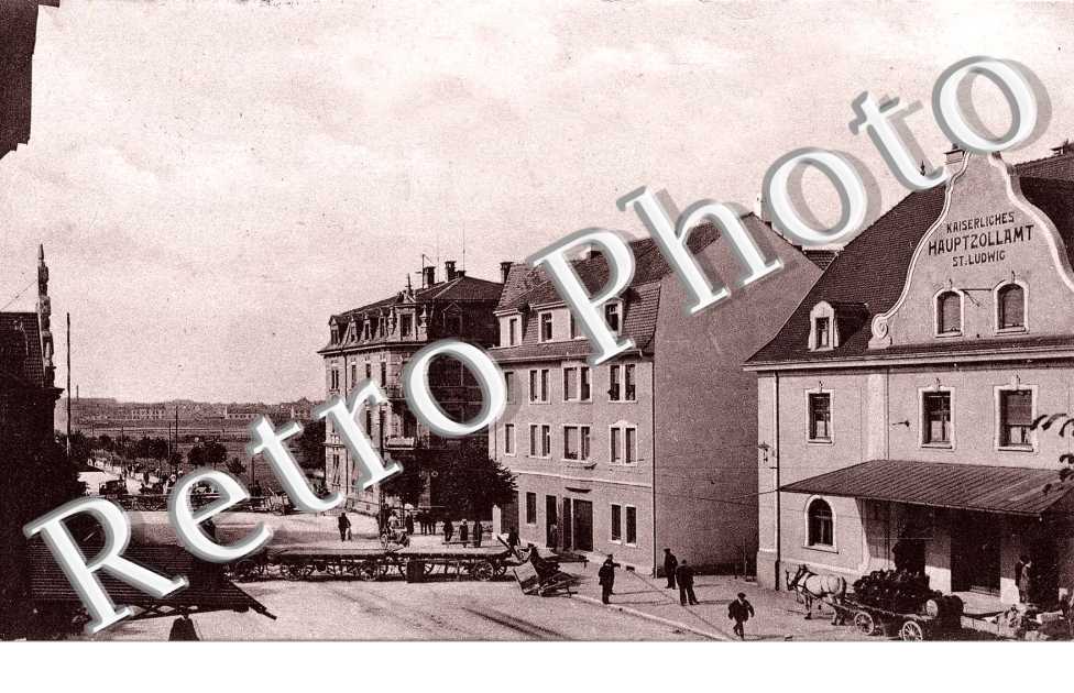 Grenzbesetzung 1914 - Barrikaden an der Strasse Basel St-Ludwig