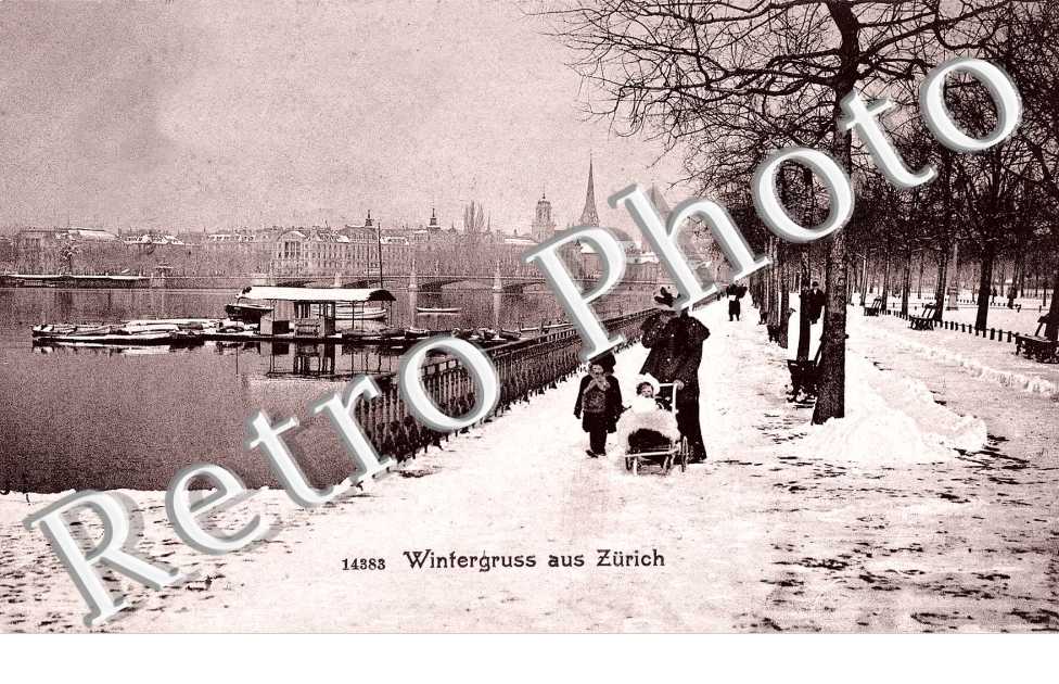 Wintergruss aus Zurich. L&#039;hiver a Zurich