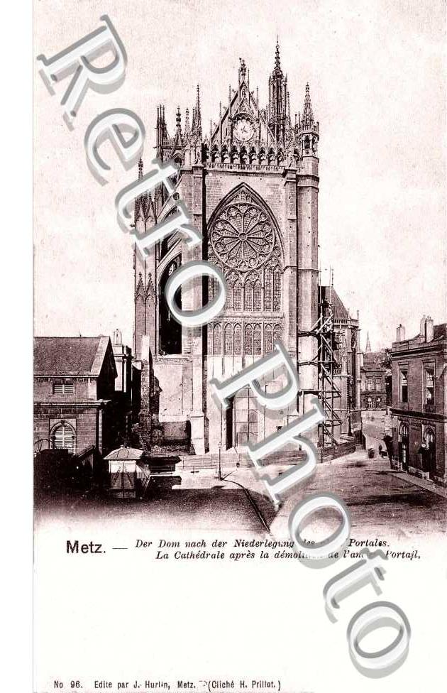 La cathédrale après la démolition de l'ancien portail