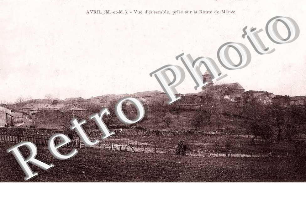 vue d'ensemble, prise de la route de Mance