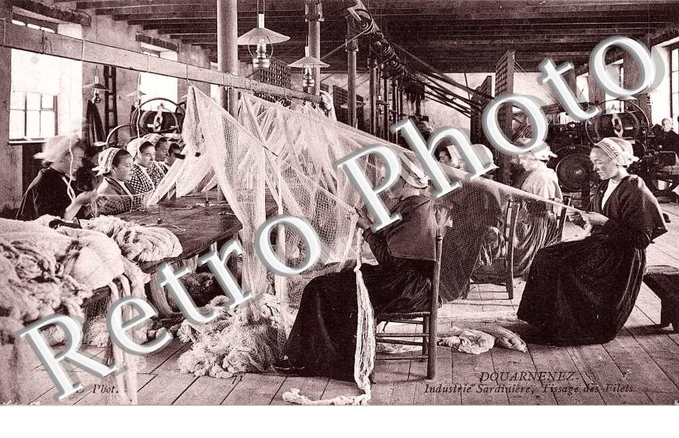 industrie sardiniere, tissage des filets