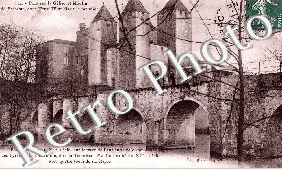 Pont sur la Gelise et le Moulin