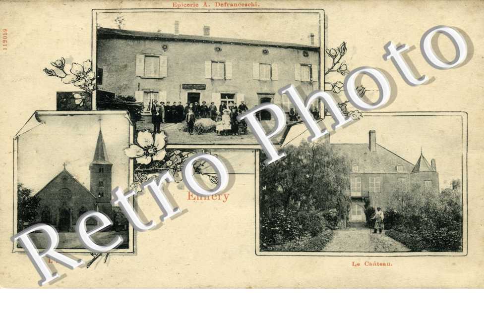 - le chateau, epicerie A. Defranceschi, l&#039;eglise