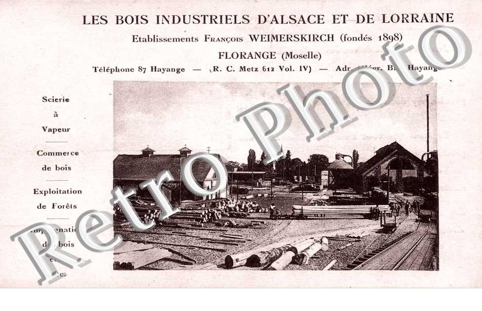 Les bois industriels d'Alsace et de Lorraine - etablissement francois Weimerskirch