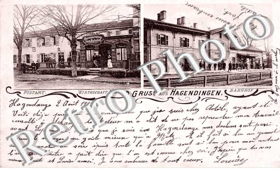 Postamt. - Wirthschaft Baue - Bahnhof