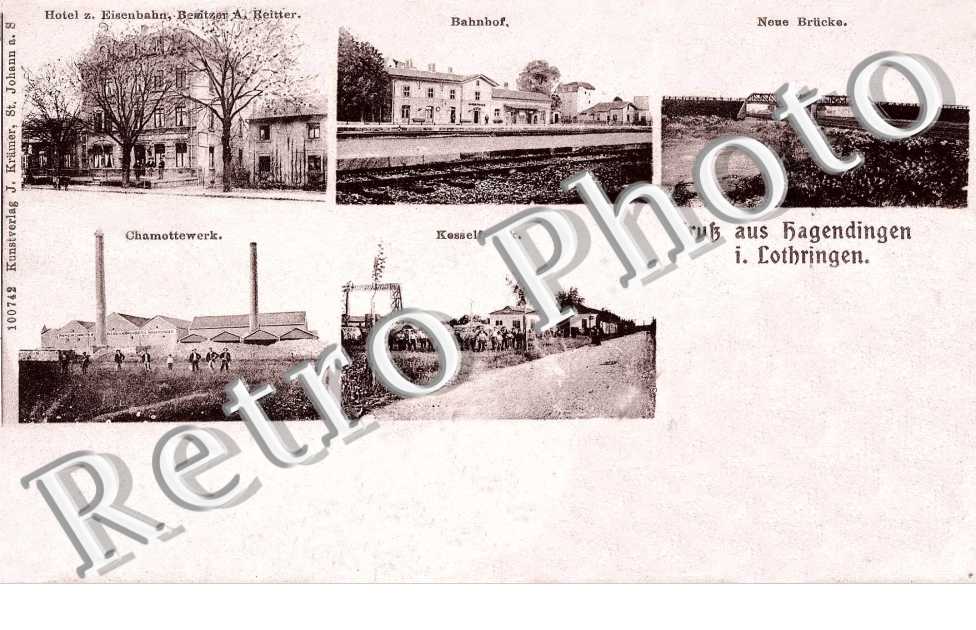 Hotel z. Eisenbahn, Benitzer Reitter - Bahnhhof - Neue Brucke - Chamottewerk - Kesselfabrik