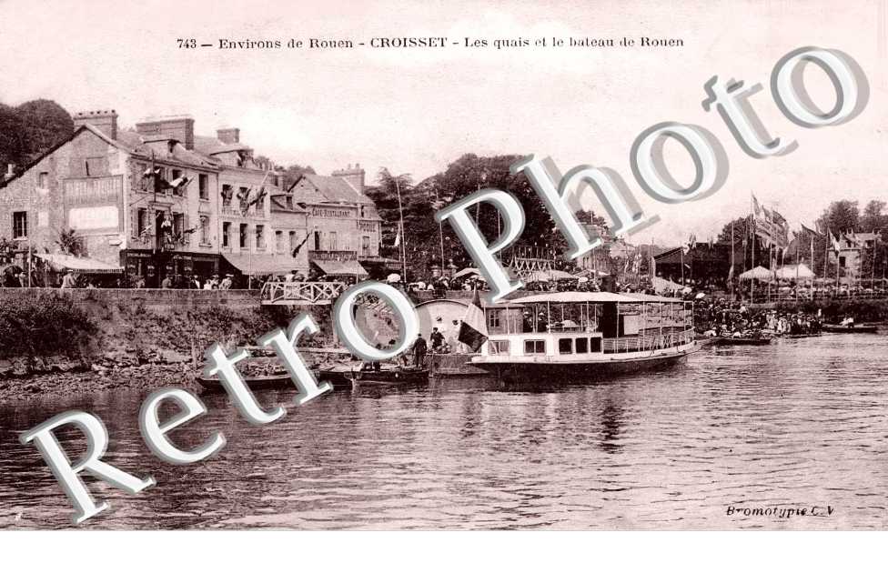 photo de village Les quais et le bateau de Rouen 76 CANTELEU