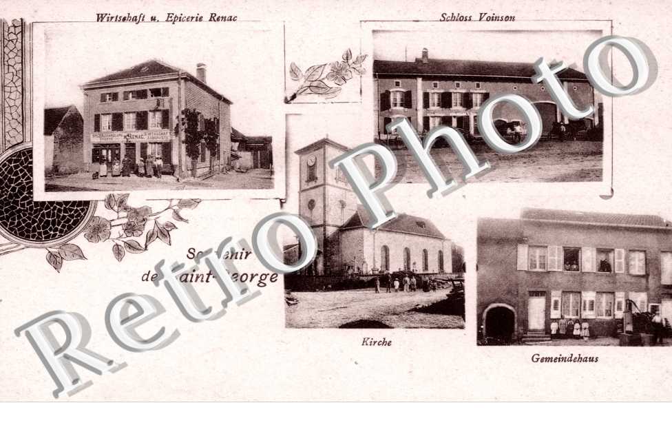 Wirtschaft u. epicerie renac  Schloss Voinson  Kirche Gemeindehaus